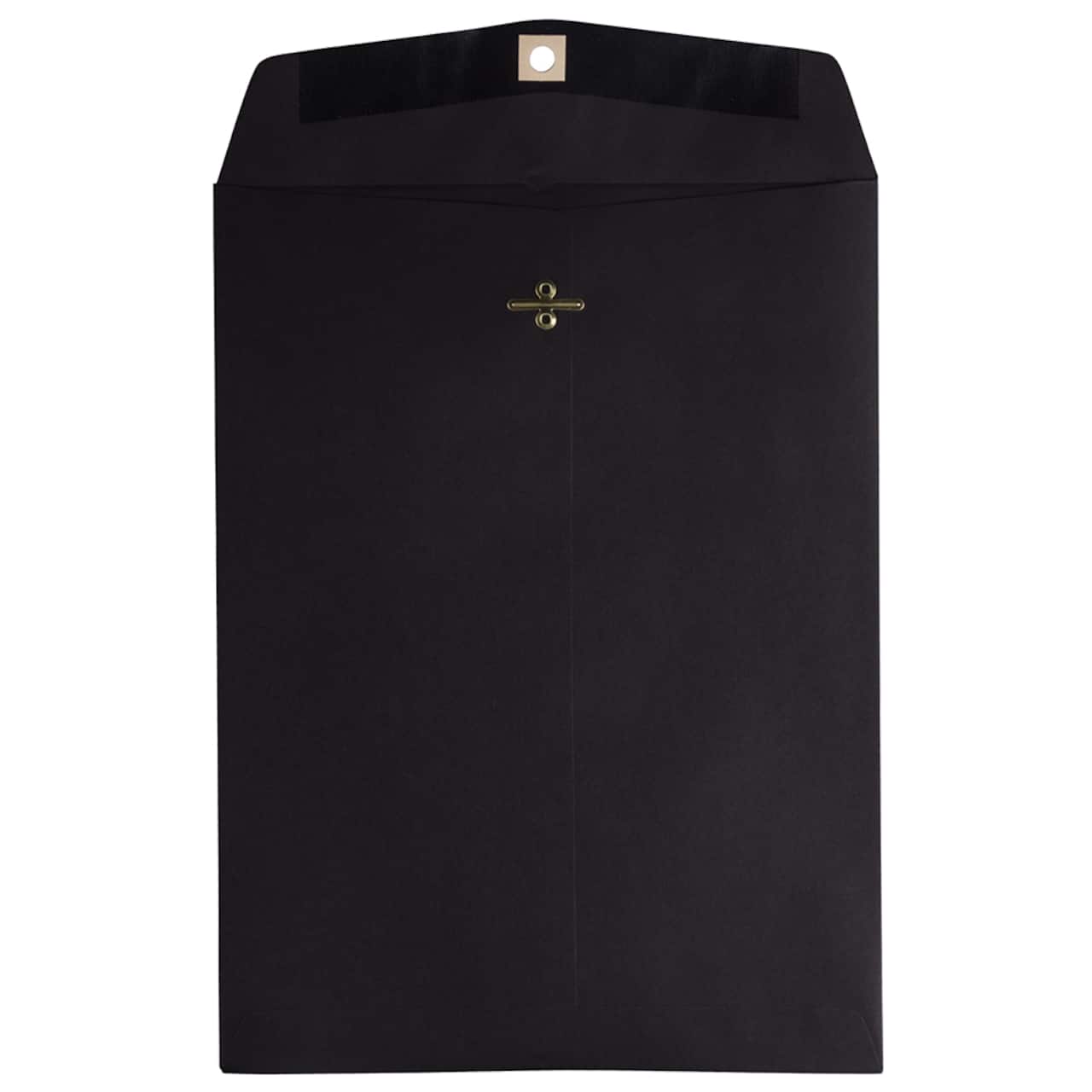 JAM Paper 9" x 12" Smooth Black Open End with Clasp Catalog Envelopes